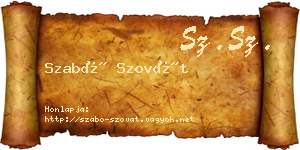 Szabó Szovát névjegykártya